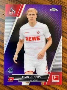 TIMO HUBERS 2021-22 Topps Chrome Bundesliga Purple Refractor RC 191/299 - Picture 1 of 2