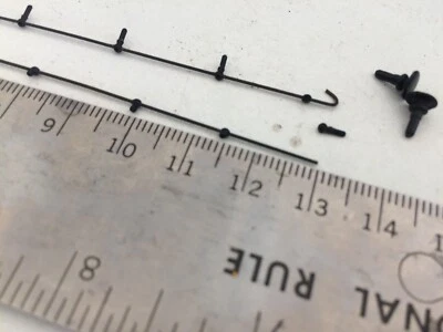 HORNBY FLYING SCOTSMAN OR OTHER A3 BOILER HANDRAILS & 2 BUFFERS TENDER DRIVE - Image 1 of 2