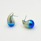 1 Pair Chunky Waterdrop Hoop Earrings For Women Acrylic Drop Earring Jewelry New