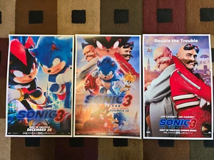 Sonic the Hedgehog 11" x 17" Collector's Movie Posters ( Set of 3 ) - Picture 1 of 8