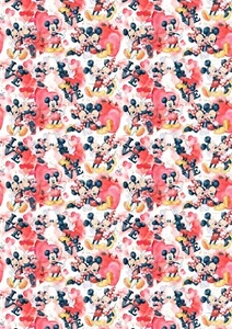MICKEY & MINNIE Valentines Day Gift Wrap - Disney Valentines Wrapping paper - D2 - Picture 1 of 1