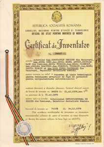 Romania, 1976, Vintage Patent / Invention Certificate - RSR - Picture 1 of 5