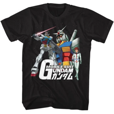 Camiseta para hombre Gundam traje móvil merchandising anime militar japonés collage Foto 1 de 4