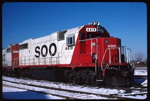 Original Rail Slide - SOO Soo Line 4419 Bensenville IL 3-24-1989 - Picture 1 of 1