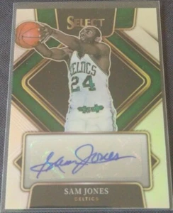 2021-22 Panini Select Signatures Sam Jones Auto 110/199 Boston Celtics HOF - Picture 1 of 2