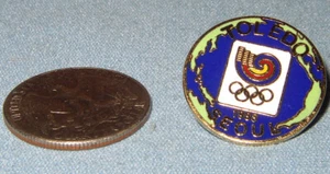Rare Vintage 1988 Seoul Summer Olympics Toledo Ohio SLOOC Round Collector Pin - Bild 1 von 4