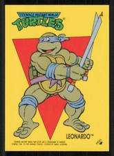 1989 Topps Teenage Mutant Ninja Turtles Series 1 Stickers #4 Leonardo