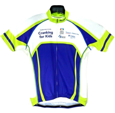 Nuevo Jakroo Hombre Blanco Púrpura Verde L Bicicleta Ciclismo Jersey Equipo Wolfson Nemours Foto 1 de 4