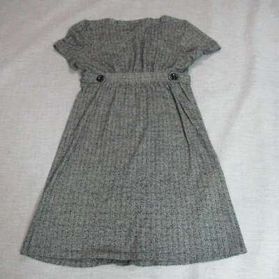 Ella Moss Dress Womens Large Gray Knit Herringbone Short Sleeve Career Preppy - Image 1 of 4