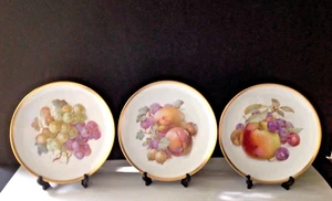 Lot 3 VTG PMR Bavaria Jaeger & Co Germany E&R Golden Crown Harvest 7-3/4" Plates - Picture 1 of 6