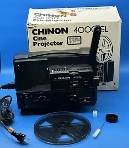CHINON 4000GL 8mm Variable Speed Cine Projector Box Brush Cord Reel Sheath Work - Picture 1 of 24