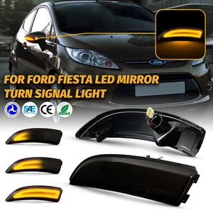 Espejo retrovisor lateral LED dinámico para Ford Fiesta MK6 VI/UK MK7 B-Max - Imagen 1 de 5