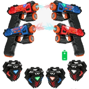 Elektrisch Infrarot Laser Tag Set 4Pack Lasertag mit Empfängern Kinder Spielzeug - Bild 1 von 12