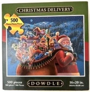 Dowdle Weihnachtslieferung 500-teiliges Puzzle 16 x 20 Zoll Santa Holiday Sce - Bild 1 von 5