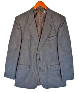 Tuta Ernesto Bellini 2pz 44R grigio gessato 2 bottoni giacca e pantaloni set - Foto 1 di 15