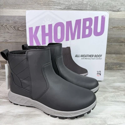 Botas repelentes al agua de espuma viscoelástica para todo clima negras elige la talla Khombu Dusk para mujer Foto 1 de 4