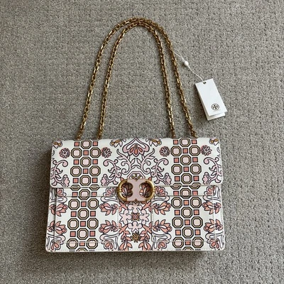 Tory Burch GEMINI LINK Hicks Garden 大号链条皮革单肩包/斜挎包 — 第 1/4 张图片