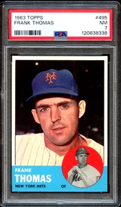 1963 Topps #495 Frank Thomas New York Mets SP PSA 7 NM VERY HIGH END! - Bild 1 von 2