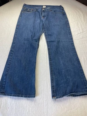 Pantalones de mezclilla Billy True Religion Buddha World Tour talla 38X34 bordados vintage RAROS Foto 1 de 4