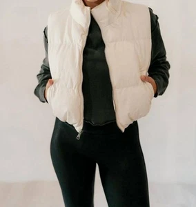 Double Zero faux leather puffer vest size L - Picture 1 of 4