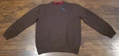 Tommy Hilfiger Men’s XXL Long Sleeve Brown Pullover Sweater New - Image 1 of 4