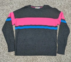 Boden Kesteven 100% Kaschmir Pullover Damen Gr. 6 dunkelgrau rosa Farbblock - Bild 1 von 6