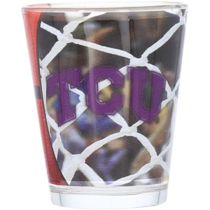 Ranas con cuernos TCU 2 oz. Vaso de tiro de coleccionista de baloncesto - Imagen 1 de 2