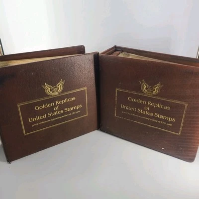69 GOLDEN REPLICAS STAMPS ISSUES  1980/ 1981 SET 1 DAY COVER 2 binders  - Image 1 of 4