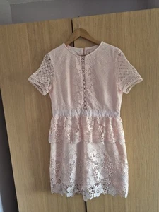 BNWOT £279 Ted Baker Size 5 UK 14 16 Pink Floral Lace Dress Wedding Christening - Picture 1 of 6