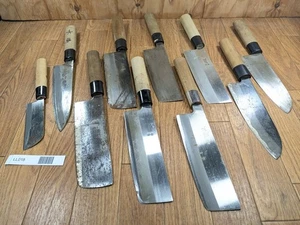 Damaged Lot of Japanese Chef's Kitchen Knives hocho set from Japan LL018 - Picture 1 of 18