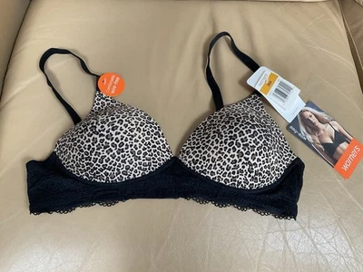 Warner’s Leopard Padded Bra~ Size 36A ~ Wire Free ~ Hook & Eye Closure ~ New - Image 1 of 4