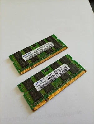 N.2 RAM 2GB DDR2 PC2-6400S 800MHz 800 PORTATILE SODIMM 200 PIN LAPTOP MEMORIA - Immagine 1 di 3