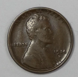 1914-D Lincoln/Wheat Ears reverse Cent FINE 1c - Picture 1 of 4