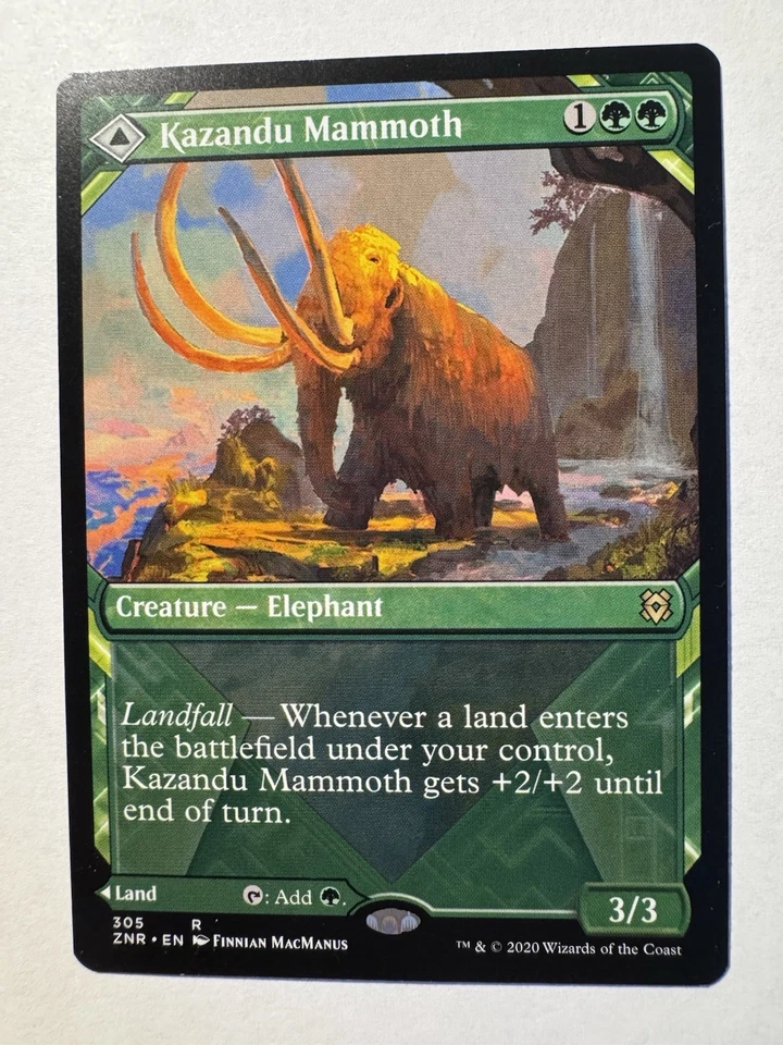 x1 Kazandu Mammoth   Kazandu Valley - Showcase R MTG Zendikar Rising - Image 1 of 1