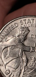 2021 (P) “Crown” Die Chip Error Washington Crossing The Delaware Quarter - Picture 1 of 3