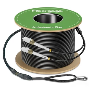 -150M(492ft) OM3 LC to LC Fiber Patch Cable, Multimode Outdoor Armored Direct... - Picture 1 of 6