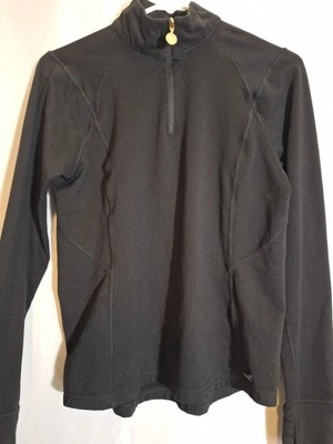 Calvin Klein Performance Women’s 1/4 Zip Pullover Quick Dry Black Long Sleeve - Image 1 of 4