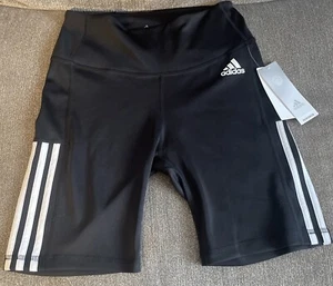 Adidas Primegreen Damen Fahrrad Shorts Aeroready Pull On Streifen schwarz Größe M - Bild 1 von 2