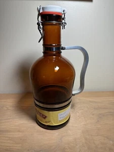 Victory Brewing Company Brown Glass Beer Growler Decanter 2L Made in Germany - Picture 1 of 13