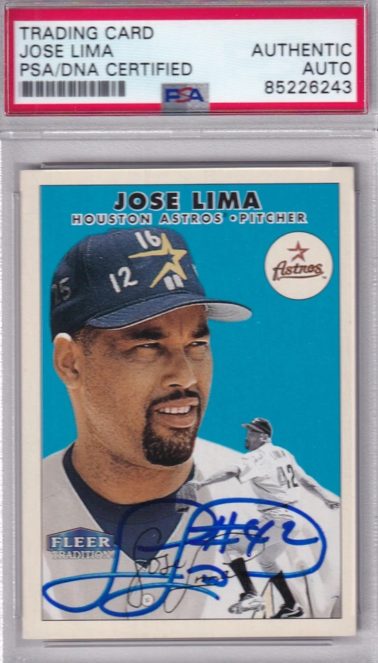 Jose Lima 2000 Fleer Tradition #132 SIGNED PSA/DNA CARD AUTOGRAPHED Astros - Image 1 of 1