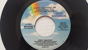 JODY WATLEY - Don't You Want Me 1987 R&B Downtempo Freestyle Electro 7" - Picture 1 of 1