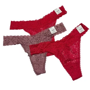 Jenni Intimates Womens Mauve Red Plus Size Fits 1X-3X One Size (3) Pairs ~ NWT - Picture 1 of 4