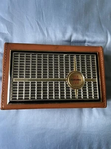 1960 Sears Silvertone 700 Vintage Transistor Battery Radio COWHIDE cover - Picture 1 of 11