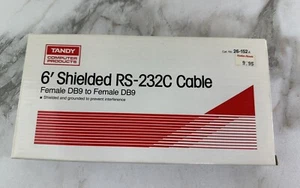 Tandy Shielded & Grounded RS-232C Cable 6 Feet Female DB9 to Female DB9 - Picture 1 of 5