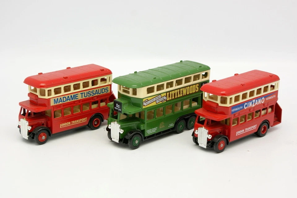Days gone Lledo 1/55 - Lotto Di 3 Autobus A Imperiale London Autobus B - Immagine 1 di 1