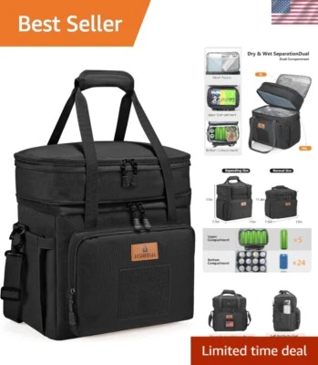 Bolsa de almuerzo táctica duradera 22L - Enfriador a prueba de fugas con diseño de doble compartimento Foto 1 de 4