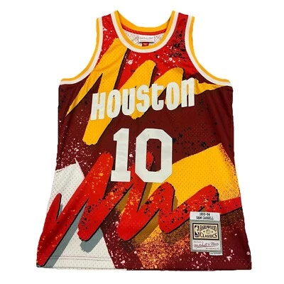 MITCHELL & NESS HOUSTON ROCKETS SAM CASSELL RED BASKETBALL JERSEY M (75) - Image 1 of 4
