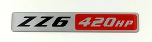 ZZ6 420 HORSEPOWER CAMARO EMBLEM (B) Super Sized SILVER - Picture 1 of 2