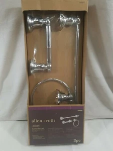 Allen + Roth 1061092-- Juego de herrajes de baño decorativos Ashley cromados de 3 piezas - Imagen 1 de 2