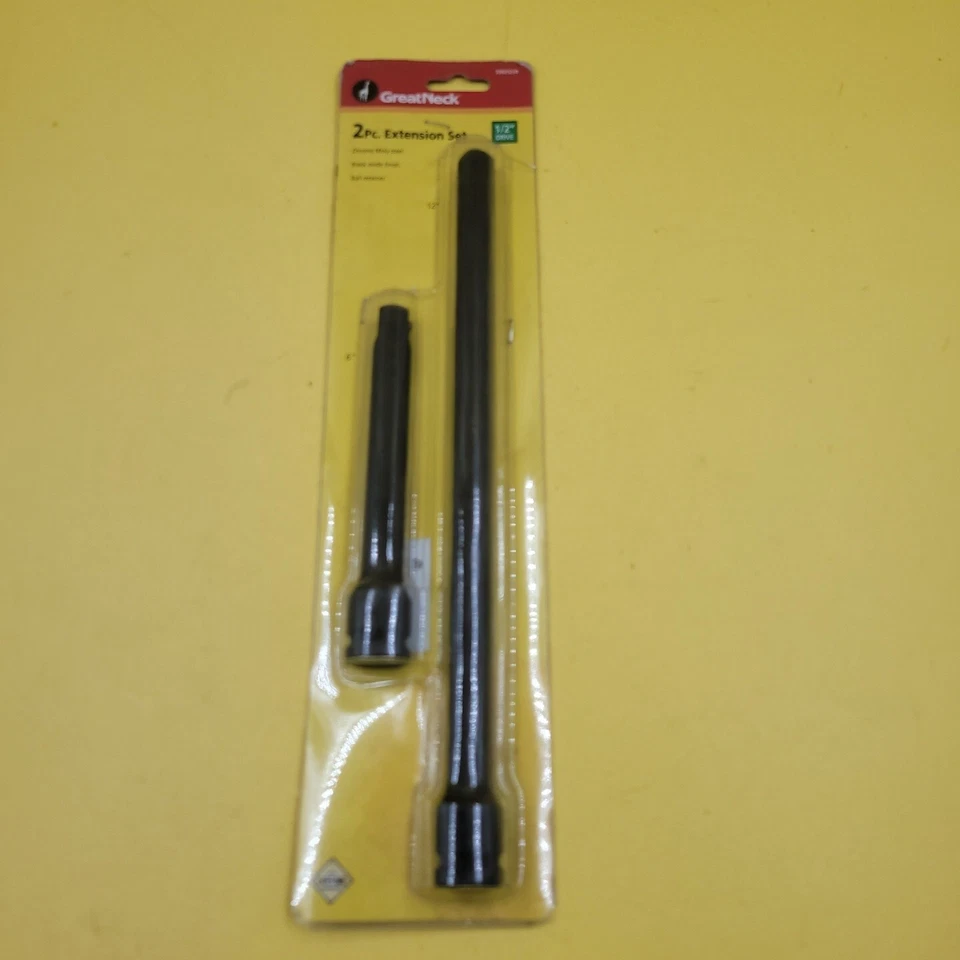 Great Neck 33625234 2 Pc. Impact Grade 6" 12" inch Extension Set 1/2" Drive nos - Image 1 of 4